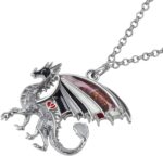 BONSNY Enamel Fantasy Dragon Dinosaur Necklaces Pendant for Women Jewelry Lucky Symbol - Image 4