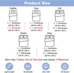 Happy Camping Bedding Set Queen For Kids, Camper Decor Comforter Set Lake House Bedding Comforter Sets Rustic Farmhouse Wooden Planks Duvet Insert For Boys Teens Adult Women Bedroom, Grey White - Image 10