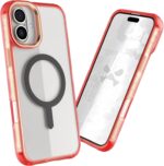 Ghostek Covert iPhone 16 Plus Clear Case - Compatible with MagSafe Accessories, Shockproof Silicone, Minimalist Phone Cover (6.7 Inch, Pink) - Image 3