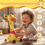 Hunfur Talking Dancing Giraffe Baby Toys for 3-18 Months, Singing Recording Repeats What You Say with Glowing Light, Funny Gift for Toddlers 1-3 Year Old, Boys Girls Tummy Time Toys - Image 3