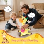 Hunfur Talking Dancing Giraffe Baby Toys for 3-18 Months, Singing Recording Repeats What You Say with Glowing Light, Funny Gift for Toddlers 1-3 Year Old, Boys Girls Tummy Time Toys - Image 4