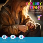 UpBrands 30 Pack Fidget Zipper Bracelets for Kids – Wearable Sensory Toys for Classroom Rewards, Prize Box Toys, Party Favors & Non-Candy Easter Egg Fillers - Image 8