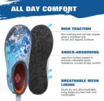 Showave Kid's Rain Boots Girl's Deck Boots Waterproof Boy's Rain Boot Non Slip Neoprene Rubber Boot Ankle Mud Booties - Image 4