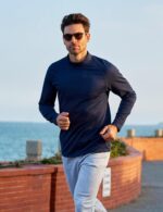 MAGCOMSEN Men's Thermal Shirt Mock Turtle Neck, Fleece Lined Long Sleeve Undershirts, Athletic Warm Base Layer Winter Top - Image 4