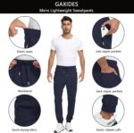 Men's Lightweight Jogger Pants Quick Dry Athletic Hiking Pants for Men with 3 Zipper Pockets - Image 6