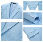 Men's 3-Piece Slim Fit Suit Set - Solid Color One-Button Tuxedo, Ideal for Weddings and Business - Image 4