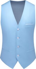 Men's 3-Piece Slim Fit Suit Set - Solid Color One-Button Tuxedo, Ideal for Weddings and Business - Image 7