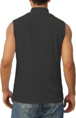 Mens Mock Turtleneck Tee Shirts Sleeveless Casual Basic Slim Fit Knitted Pullover Tank Tops - Image 6