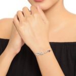 Birthstone Jewelry for Women, Silver Birth Stone Charm Bracelet Infinity with Cubic Zirconia, Adjustable Love Heart Chain Jewelry Gifts for Anniversary Christmas - Image 4