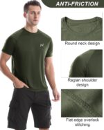 isnowood UPF 50+ Swim Shirts for Men, Sun Protection Short Sleeve Rash Guard Mens Quick Dry Surf Athletic Beach Shirt - Image 6