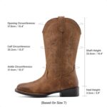 DREAM PAIRS Women's Cowboy Cowgirl Boots Embroidered Square Toe Mid Calf Western Boots Fashion Dress Chunky Low Heel Shoes for Theme Party Country Concert - Image 6