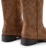 DREAM PAIRS Women's Cowboy Cowgirl Boots Embroidered Square Toe Mid Calf Western Boots Fashion Dress Chunky Low Heel Shoes for Theme Party Country Concert - Image 9