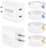 45W iPhone 17 16 15 Charger Fast Charging, 2Pack Dual Port USB C Charger Block with Long 60W 3/6/10/10FT USB C to C Cable, PD 3.0 Wall Charger Plug for iPhone 17/16 Pro Max/15 Series/iPad Pro - Image 2