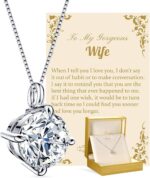 Beam & Bask Pendant Necklace for Wife or Girlfriend, Anniversary Birthday Wedding Moissanite Jewelry for Soulmate Her Women, S925 Sterling Silver - Image 2