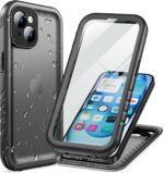 Cozycase for iPhone 15 Plus Waterproof Shockproof Dustproof Case - Heavy Duty/360 Full Body/Military Grade/Protective/Rugged 【8FT Drop Proof】 Built in Screen/Camera Protector with Lanyard Black - Image 2