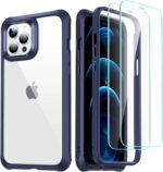 ESR for iPhone 12 Pro Max Case, Full-Body Phone case with 2 Tempered Glass Screen Protectors [Shock-Absorbing] [Scratch-Resistant] for iPhone 2020, 6.7",Transparent Blue - Image 2