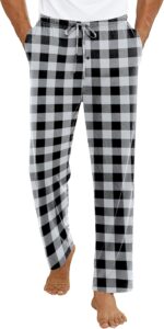 Ekouaer Mens Pajama Pants Lounge Pants with Pockets Soft Sleep Pants Loose Fit Pj Bottoms with Drawstring S-XXL - Image 2