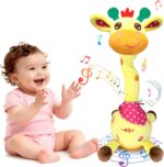 Hunfur Talking Dancing Giraffe Baby Toys for 3-18 Months, Singing Recording Repeats What You Say with Glowing Light, Funny Gift for Toddlers 1-3 Year Old, Boys Girls Tummy Time Toys - Image 2