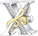 LUXILLA 925 Sterling Silver Letter A~Z Charms Alphabet fit for Bracelet Necklace Pendant Bead Charms Valentine's Day Mother's Day Jewelry Gifts for Women Family Friends - Image 2