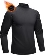 MAGCOMSEN Men's Thermal Shirt Mock Turtle Neck, Fleece Lined Long Sleeve Undershirts, Athletic Warm Base Layer Winter Top - Image 2