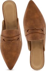 Mules for Women Slingback Flats: Comfortable Pointed Toe Backless Loafers Business Casual Shoes Dressy Slides 2026 - Image 2