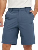 TBMPOY Men's Casual Shorts Lightweight 5 Pockets Golf Dress Stretch Elastic Waist Quick Dry Flat Front Travel Shorts - Image 2