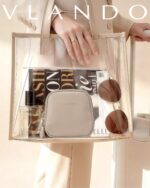 VLANDO Travel Jewelry Case,2-Layer Jewelry Organizer,Gifts for Women Bride,Travel Essentials,Multi-Compartment Jewelry Storage for Rings Earrings Necklaces Bracelets - Toffee - Image 10