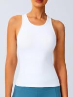 JOYSPELS Womens Workout Tops Open Back Racerback Tank Tops Sleeveless Yoga Athletic Running Shirts - Image 3