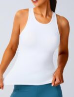 JOYSPELS Womens Workout Tops Open Back Racerback Tank Tops Sleeveless Yoga Athletic Running Shirts - Image 5