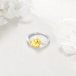 CRMAD Duck Ring for Women Sterling Silver Duck Ring Cute Animal Jewelry Gift for Women - Image 5