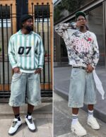 Aelfric Eden Washed Reverse Jorts Mens Casual Denim Shorts Loose Fit Baggy Jean Short Streetwear Trendy Outfits - Image 3