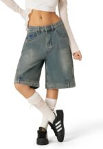 Aelfric Eden Washed Reverse Jorts Mens Casual Denim Shorts Loose Fit Baggy Jean Short Streetwear Trendy Outfits - Image 4