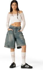 Aelfric Eden Washed Reverse Jorts Mens Casual Denim Shorts Loose Fit Baggy Jean Short Streetwear Trendy Outfits - Image 5