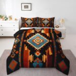 Feelyou Boho Bedding Set King Size Western Decor Comforter Set for Kids Boys Girls Southwest Native American Design Comforter Southwestern Geometric Duvet Set - Image 7