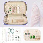 Teamoy Travel Jewelry Case for Women,Jewelry Storage Organizer for Necklace, Earrings, Bracelet, Purple - Image 3