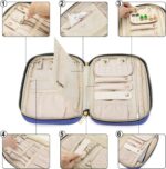 Teamoy Travel Jewelry Case for Women,Jewelry Storage Organizer for Necklace, Earrings, Bracelet, Purple - Image 4