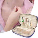 Teamoy Travel Jewelry Case for Women,Jewelry Storage Organizer for Necklace, Earrings, Bracelet, Purple - Image 6