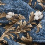 Queen Size Quilt Set - Blue and Brown Quilt Queen, 100% Cotton Damask Bedspread Set 3 Piece, Classic Elegant Lightweight Comforter, Reversible Quilt Bedding Set for All Season - Image 6
