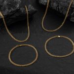 NORBU Stainless Steel Cuban Link Chain and Bracelet Set for Men, Chains 3.5mm/5mm/7mm Width, Bracelet 7 1/2" and 8" Length, No Tarnish & Durable Mens Jewelry - Image 8