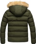 Pursky Men's Puffer Jacket Waterproof Winter Bubble Coats Ski Parka Fur Hooded - Image 3