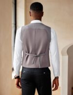 COOFANDY Men's Suit Vest Slim Fit Double Breasted Dress Vest Casual Business Formal Waistcoat - Image 5