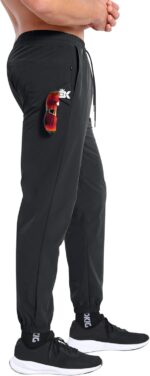 BROKIG Men's Tapered Gym Joggers, Lightweight Training Cuffed Sweatpants Zipper Pocket, Slim Fit Athletic Running Pants - Image 5