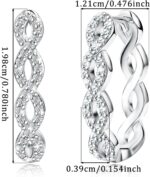 Fashion Sterling Silver Infinity Huggie Hoop Earrings for Women Dainty Charms White Gold Plated Hypoallergenic Jewelry Trendy Birthday Gift for Women - Image 4