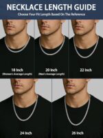 Jewlpire 5mm 7mm 9mm Silver Tone/18k Gold Plated Cuban Link Chain Necklace for Men, Stainless Steel Chains for Men with Push-lock Clasp, Luxury Mens Jewelry with Gift Box, 18 20 22 24 26 Inch - Image 5
