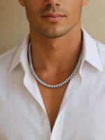 Jewlpire 5mm 7mm 9mm Silver Tone/18k Gold Plated Cuban Link Chain Necklace for Men, Stainless Steel Chains for Men with Push-lock Clasp, Luxury Mens Jewelry with Gift Box, 18 20 22 24 26 Inch - Image 6