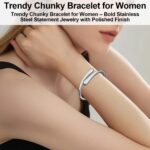AICase Chunky Gold Bangle Bracelets for Women Teens Trendy Adjustable Wide Twist Cuff Bracelet Fashion Summer Pretty Jewelry Gifts for Women Mom/Her/Sister/Friends/Wife/Grandma - Image 3