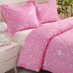 JSD Gradient Pink Stars Kids Comforter Set Full Size, 3 Piece Space Theme Girls Printed Microfiber Bedding Set, Machine Washable - Image 7