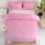 JSD Gradient Pink Stars Kids Comforter Set Full Size, 3 Piece Space Theme Girls Printed Microfiber Bedding Set, Machine Washable - Image 8