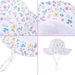 Baby Girl Sun Hat Toddler Beach Hats with UPF 50+ Protective Infant Summer Hat with Wide Brim Baby Girls Bucket Hat - Image 7