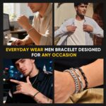 Link Chain Bracelet for Men : Durable Stainless Steel Men's Bracelets,Sweatproof Curb Wrist Chain,Waterproof Hip Hop Graduation,Birthday,Holiday Jewelry Gift for Boyfriend Husband Son Father Friend - Image 6